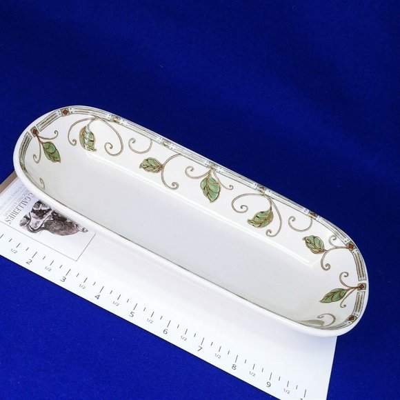 Celery Condiment Dish Pfaltzgraff "Mission Flower" Discontinued Pattern 10.5" - Picture 5 of 9